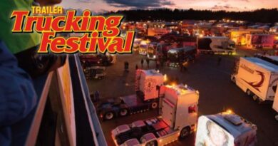 Färgstarka lastbilar på Trailer Trucking Festival 2025 – en samlingsplats för lastbilsentusiaster.