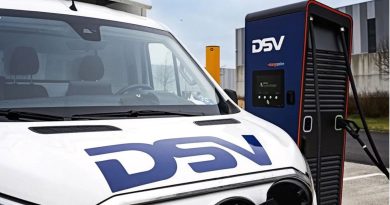 DSV laddstation elektriska lastbilar Landskrona