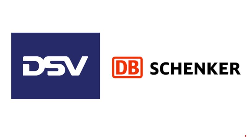 DSV och DB Schenkers logotyper symboliserar sammanslagningen.