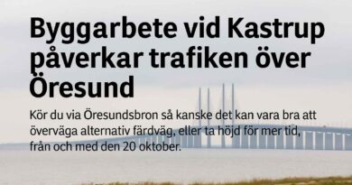 Byggarbete vid Kastrup påverkar trafiken över Öresundsbron