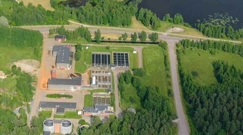 Flygfoto över Främby från 2025. Foto: Falu Energi & Vatten